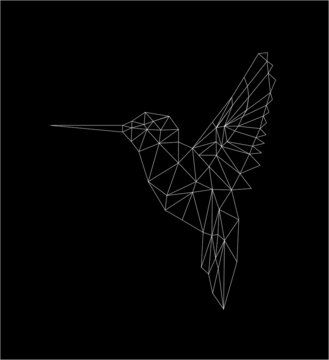 geometric bird modern design on illustration