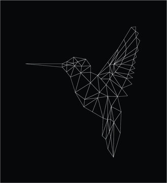 geometric bird modern design on illustration