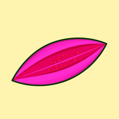 Guava vector illustration. green guava isolated vector with yellow background. element design for food menu, poster, banner, web icon, sign, symbol