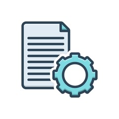Color illustration icon for indexes