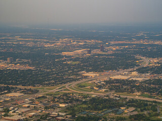 Obraz premium Aerial view of the downtown Oklahoma City
