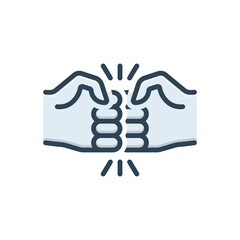 Color illustration icon for versus