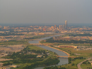 Aerial view of the downtown Oklahoma City