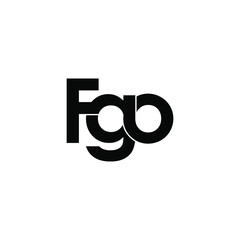 Fototapeta premium fgo letter initial monogram logo design