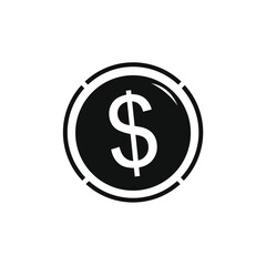 dollar icon inside a cut circle