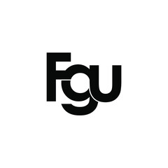 fgu initial letter monogram logo design