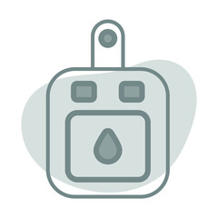 Glucometer Healthcare Medical, vector graphic Illustration Icon.