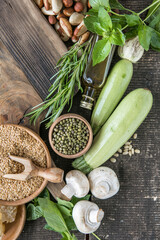Healthy food as source vitamin B1, dietary fiber and other natural minerals