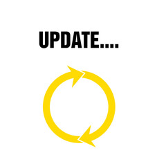 Upgrade Update Refresh Hog Wheel Arrow Minimal Flat 