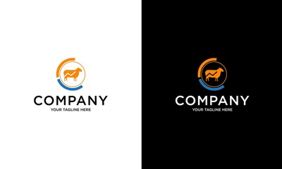 Sheep farm and finance vintage logo icon design