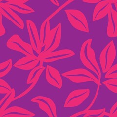 Fototapeta na wymiar Floral Seamless Pattern Background