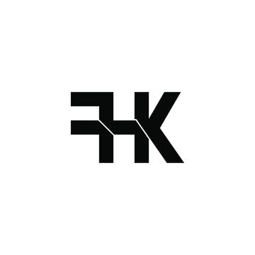 fhk initial letter monogram logo design