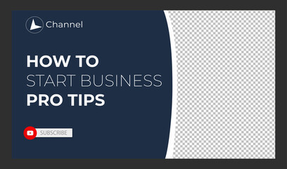 Editable Creative corporate social media web banner and youtube thumbnail template | Youtube live stream video thumbnail for marketing agency | video thumbnail | Youtube thumbnail