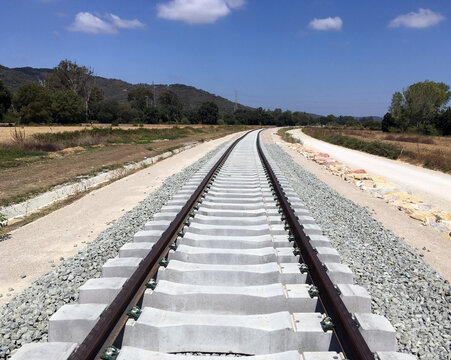 Construction of the railway Almoraima-Algeciras. Spain