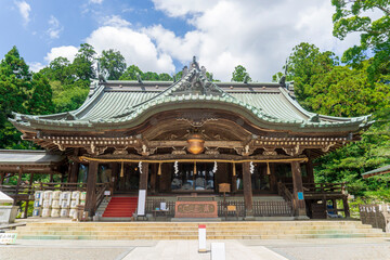 筑波山神社の拝殿の正面／日本茨城県つくば市