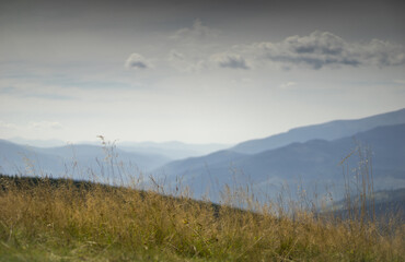 Autumn view of the mountains