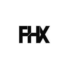 Obraz premium fhx initial letter monogram logo design