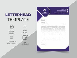 Modern company letterhead design template