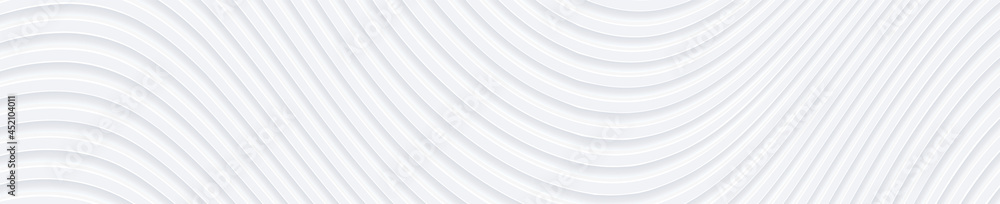 Poster 3d white wavy background for business presentation. abstract grey stripes elegant pattern. minimalis