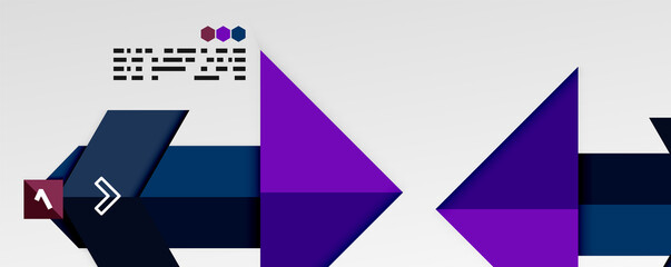 Shiny color triangles and geometric shapes vector abstract background