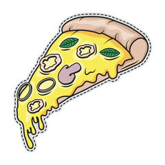pizza patch retro style