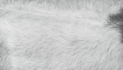 Furry soft texture of goat , animal skin patterns white grey background
