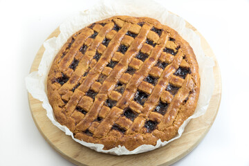 Tasty tart with homemade fig jam