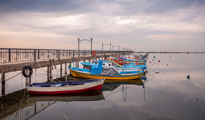 Fototapeta premium Fishing boats on the Ayvalik harbour