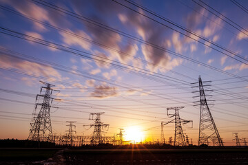 Fototapeta premium the pylon in the evening