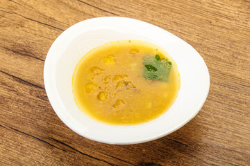 Pea soup with smoked meat
