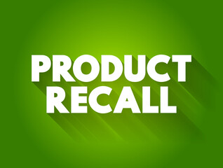 Product Recall text quote, concept background