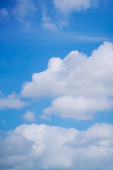 Obraz premium The sky is blue and white clouds are blooming