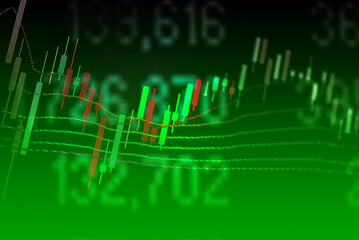Forex market background, trading on the currency market Forex. Currency exchange rate for world currency: US Dollar, Euro, Frank, Yen. Financial, money, global finance, stock market background.	

