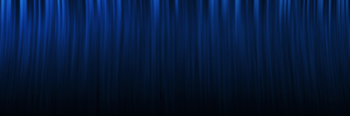 Blue curtain background with illustration