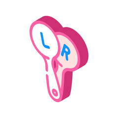 shoulder blades ophthalmology isometric icon vector. shoulder blades ophthalmology sign. isolated symbol illustration