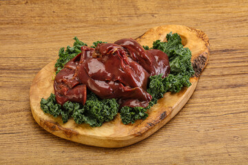 Raw chicken liver for cooking