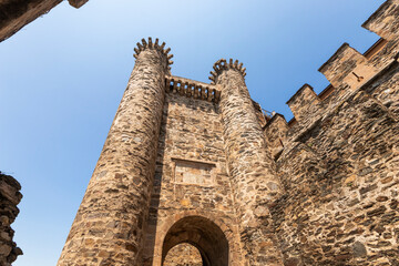 Ponferrada, Spain. The Castillo de los Templarios (Castle of the Knights Templar), a 12th Century...