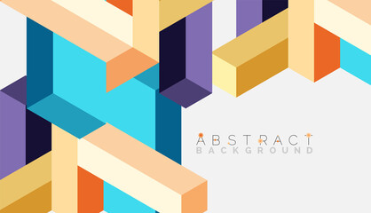 Abstract background. 3d cubes, cubic elements and blocks. Techno or business concept for wallpaper, banner, background, landing page