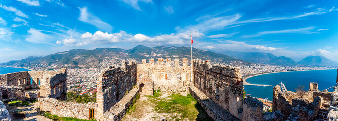 Fototapeta na wymiar The Castle of Alanya Town in Turkey
