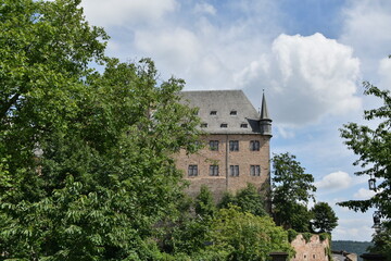 Fototapeta na wymiar Das Marburger Schloss in Hessen Deutschland