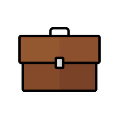 briefcase flat icon