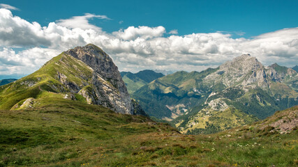 Summer day trekking in the Carnic Alps, Friuli Venezia-Giulia, Italy