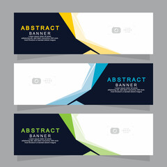 Vector abstract design web banner template. Web Design Elements - Header Design. Abstract geometric web banner template on grey background.Modern banner.