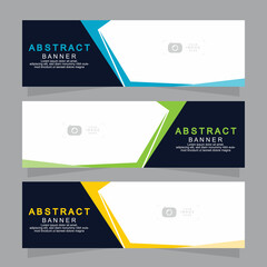 Vector abstract design web banner template. Web Design Elements - Header Design. Abstract geometric web banner template on grey background.Modern banner.