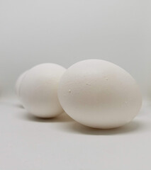 white eggs on a white background