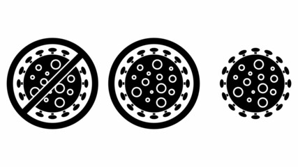 coronavirus icon set, virus icon set vector sign symbol