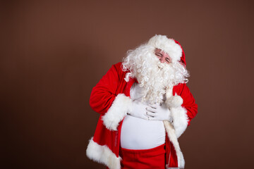 Health problems. Santa Claus and a sore stomach.