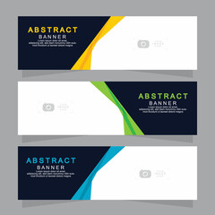 Vector abstract design web banner template. Web Design Elements - Header Design. Abstract geometric web banner template on grey background.Modern banner.