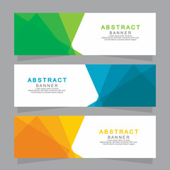 Fototapeta premium Vector abstract design web banner template. Web Design Elements - Header Design. Abstract geometric web banner template on grey background.Modern banner.