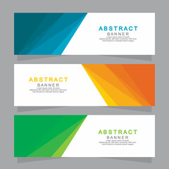 Fototapeta premium Vector abstract design web banner template. Web Design Elements - Header Design. Abstract geometric web banner template on grey background.Modern banner.